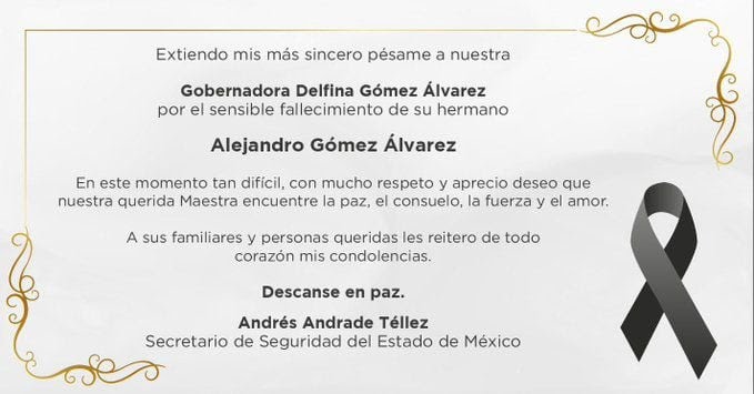 Muere el hermano de la gobernadora del Estado de México