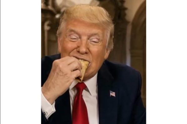 Trump come tacos con Sheinbaum en un video de IA