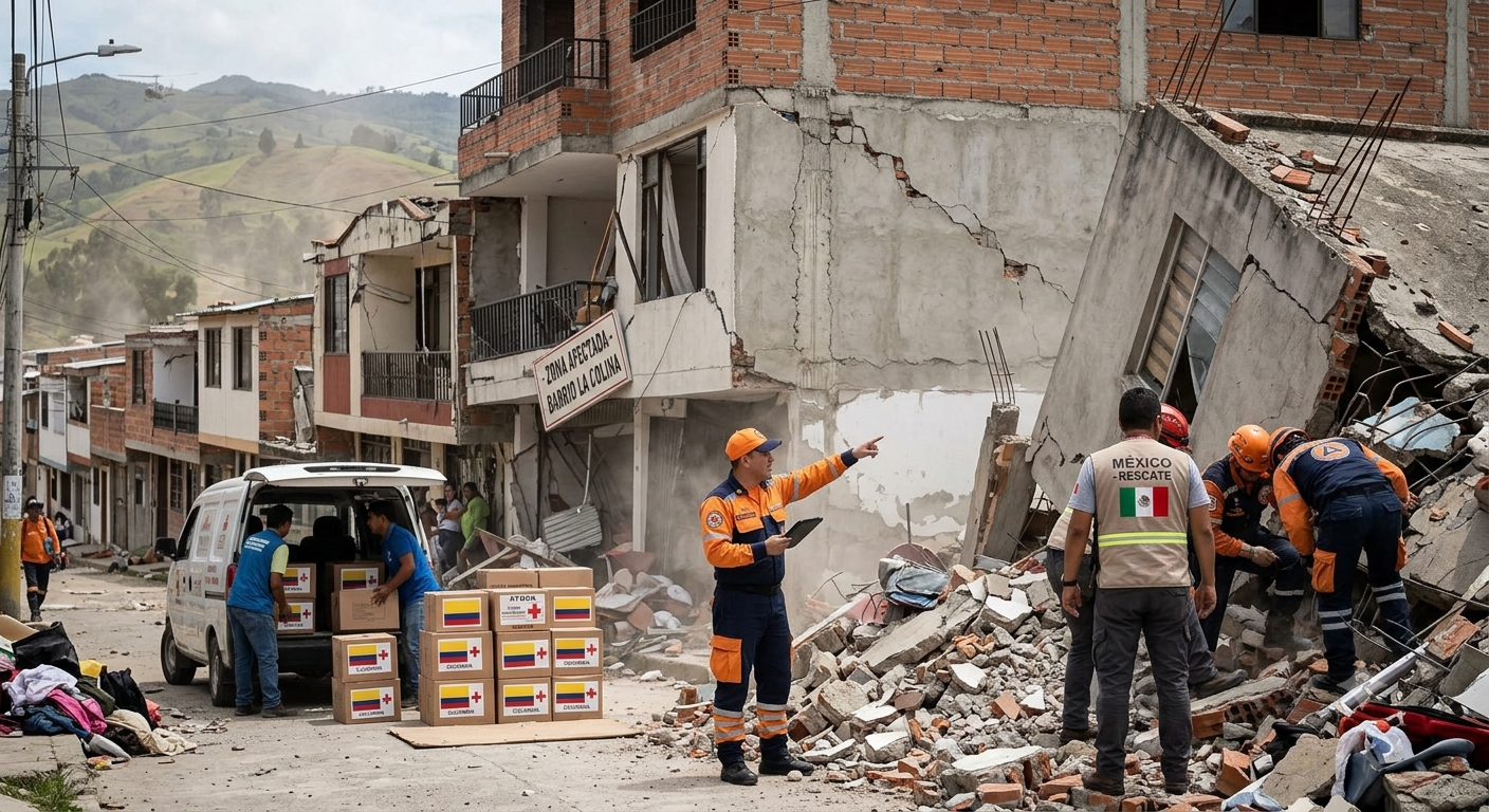 Tras sismo de 7.4, se genera oleada de solidaridad para Colombia