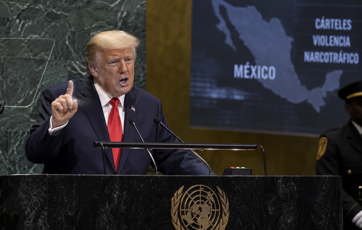 Trump lleva a la ONU su ofensiva contra los cárteles y vuelve a señalar a México