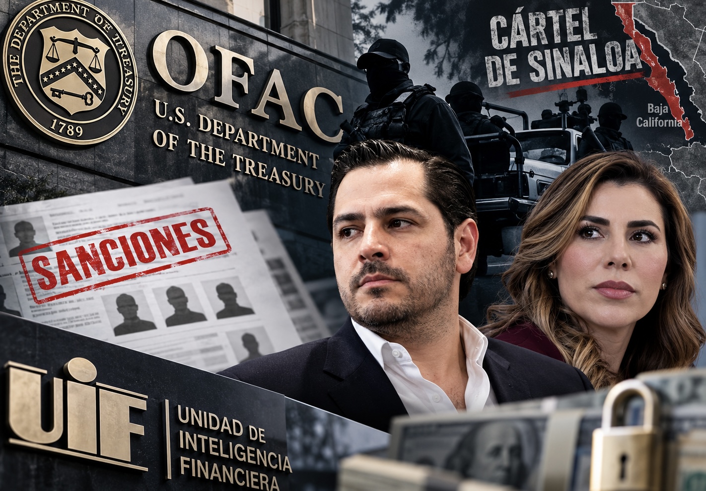 OFAC golpea a “Los Mayos”; UIF bloquea red que alcanza al exesposo de Marina del Pilar