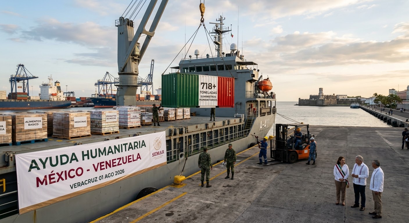 México envía más de 718 toneladas de ayuda humanitaria a Venezuela