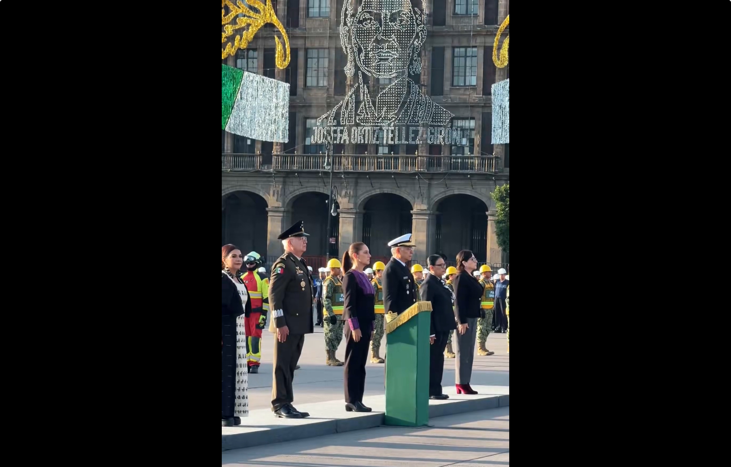 Sheinbaum honra a víctimas de los sismos de 1985 y 2017 con bandera a media astaA