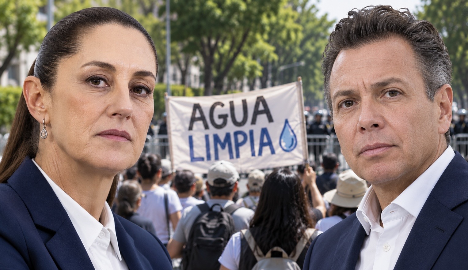 Sheinbaum pide a Lemus explicar represión en marcha por el agua
