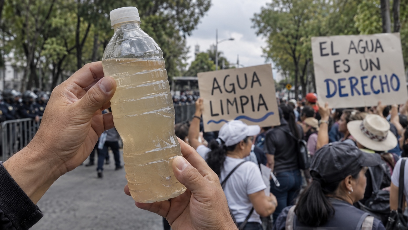 Protesta por agua limpia deja 39 detenidos en Guadalajara